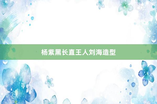 杨紫黑长直王人刘海造型